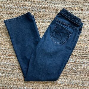 Chicos Platinum Denim Jeans Boot Leg Ultimate Fit Size 1.5 Reg 10 Blue